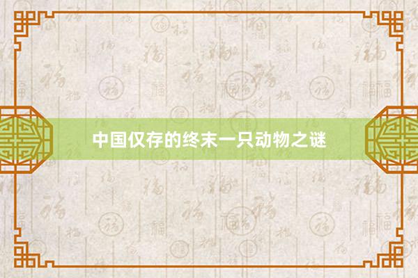 中国仅存的终末一只动物之谜